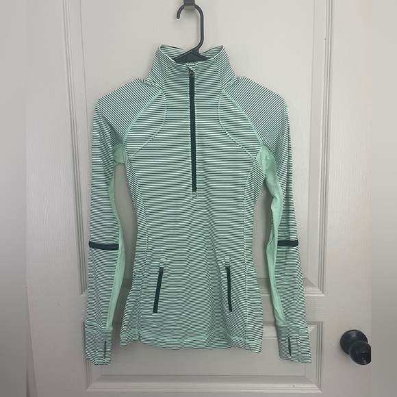Lululemon Define Jacket Striped Aqua Black Size S (Stretch Fit) - Picture 6 of 8